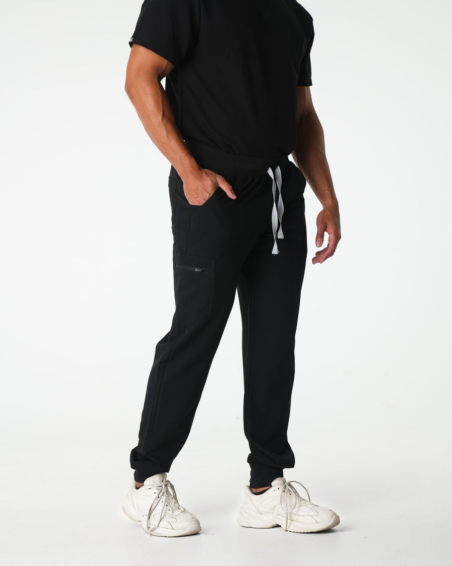 Black Jogger Scrub Pants