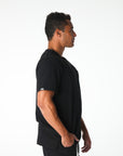 Black V-Neck Scrub Tee