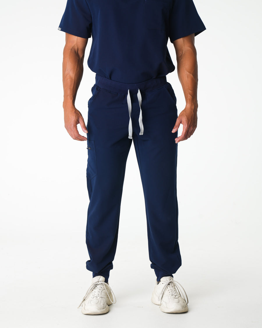 Navy Jogger Scrub Pants