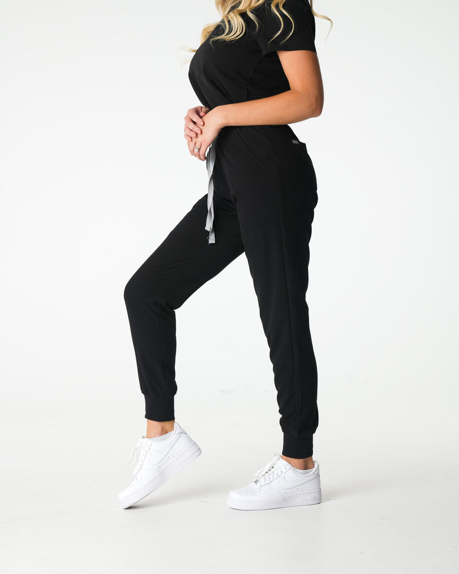 Black Jogger Scrub Pants