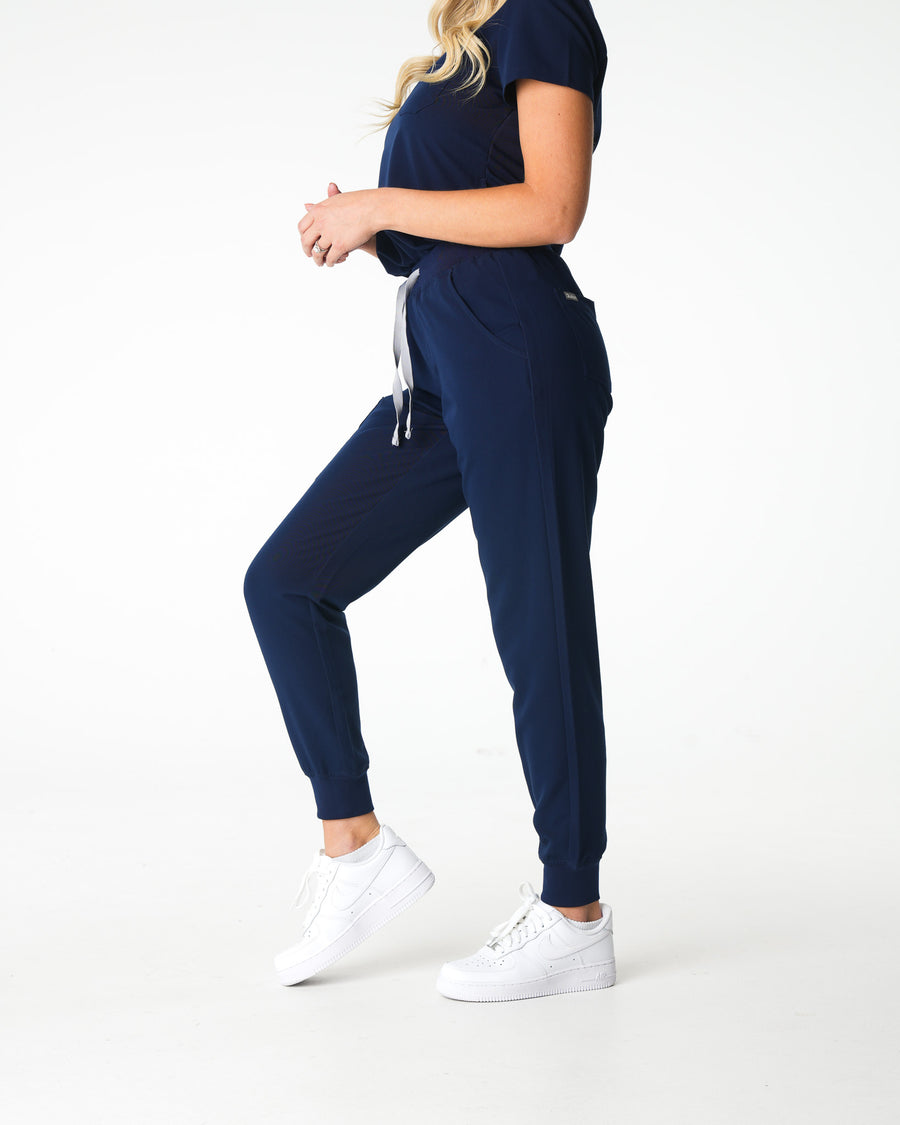 Navy Jogger Scrub Pants