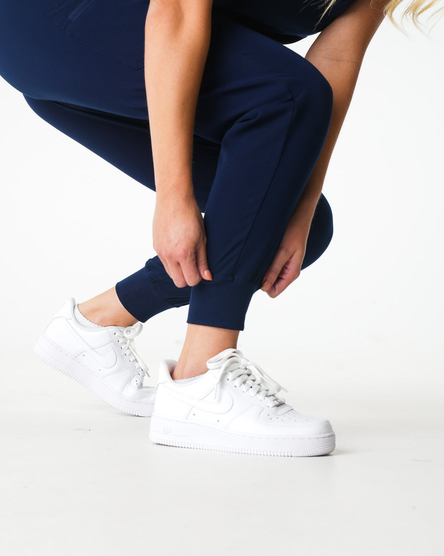 Navy Jogger Scrub Pants