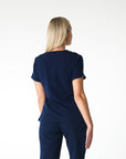 Navy V-Neck Scrub Tee